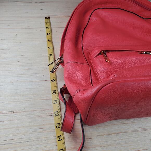 MICHAEL KORS | Jet Set | Pink Watermelon | Pebbled Leather | Backpack - Picture 7 of 10